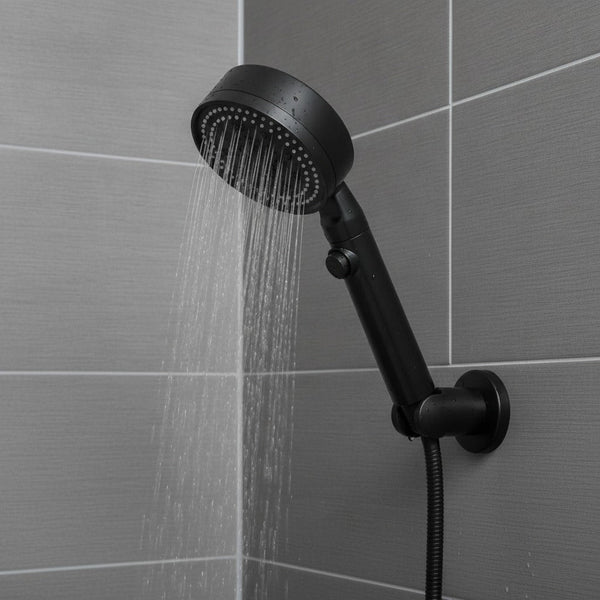 Iris, alcachofa negra, en su soporte con el agua cayendo