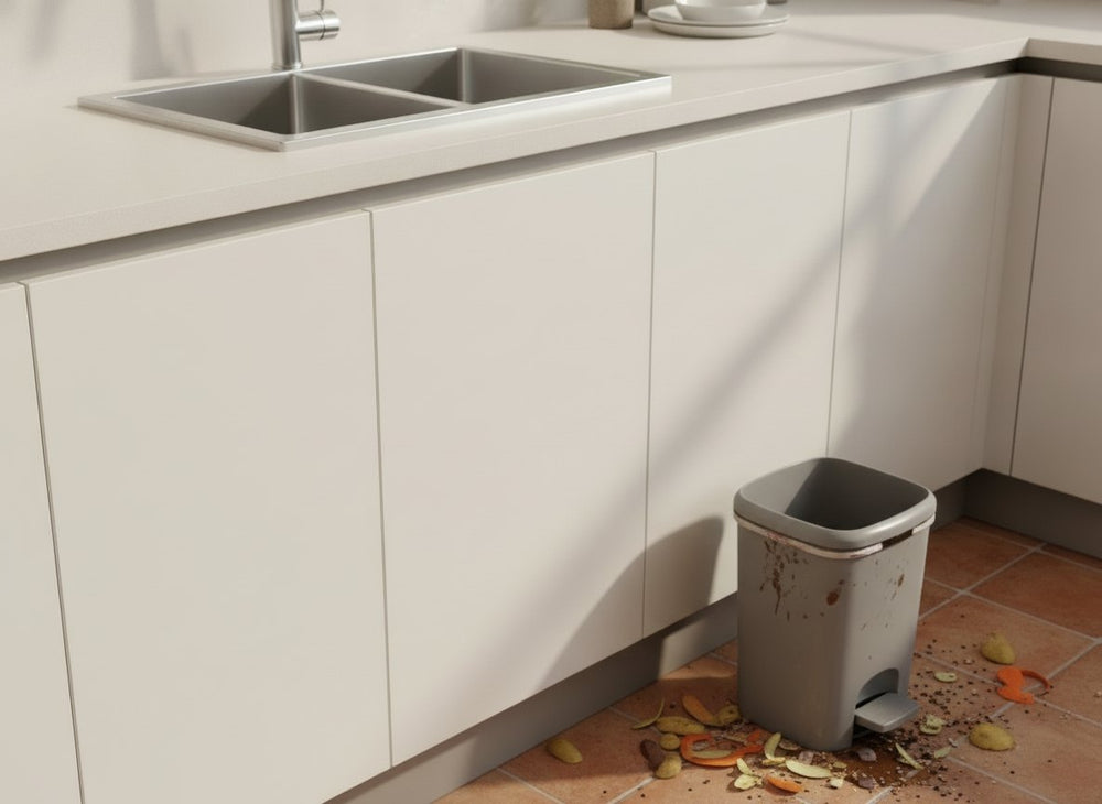 Antes: El suelo de la cocina