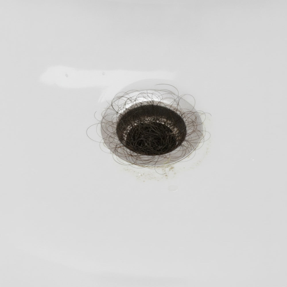 Antes: El desagüe del lavabo