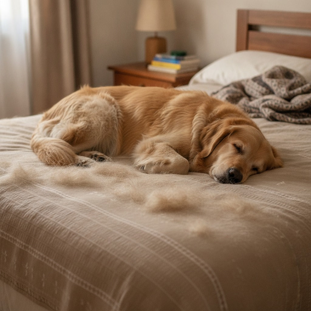 El perro en la cama