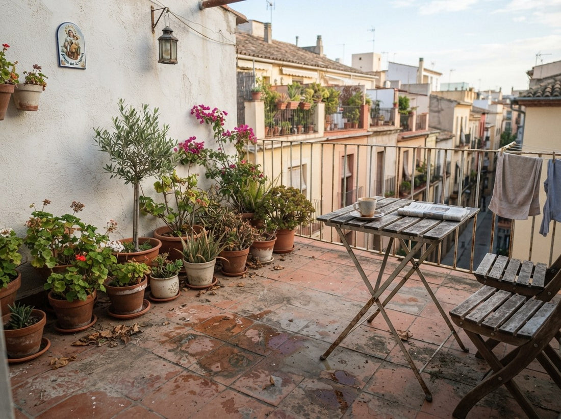 Sin enchufe en la terraza